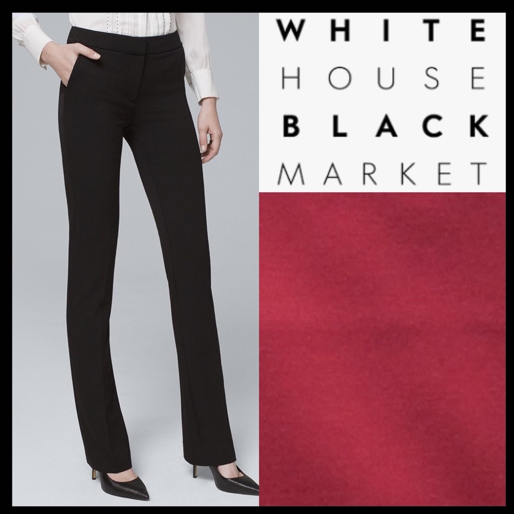NWT WHBM The Slim Pant In Cranberry